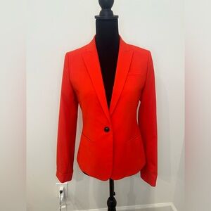 Banana Republic Red Blazer Italian Wool Sz 4